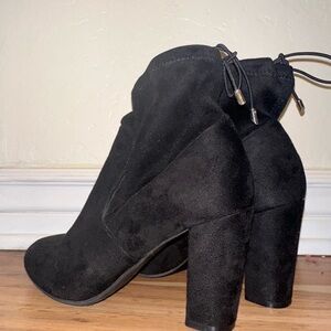 Elegant Black Suede Ankle Boots